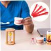 Beatifufu 4pcs Double Sided Denture Brushes Portable Small Toothbrushes for Partial and Full Denture Cleaning Ergonomic Handle Travel Friendly Oral Care view 3