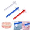 AUTSUPPL 3Pcs Adult Denture Toothbrushes Double Headed Multi Functional Cleaning Brushes for Fake Teeth Care Ergonomic Portable Design Durable Dental Tool for Easy Stain Removal view 4
