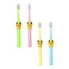 COSMEVIVI 4pcs Cartoon Toothbrushes Soft Bristle Oral Care for Boys and Ages Durable Fun Dental Cleaning with Yellow Pink Green Blue
