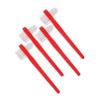 HAPINARY 4pcs Double Sided Denture Toothbrush with Fine Bristles Durable Material Travel Portable Denture Cleaning Brushes for Adults Small Red view 1