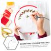 Outanaya Super Large HD Magnifying Glass with Flexible Gooseneck Stand Desktop Craft Magnifier for Reading Cross Stitch Tattoos and Beauty Treatments Silver view 3