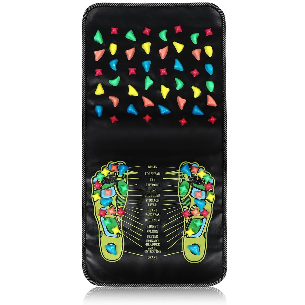 Baluue Safe Foot Massage Mat with Acupressure Stones for Home Use Durable Body Care Massager Pad for Elderly Relief and Circulation Improvement