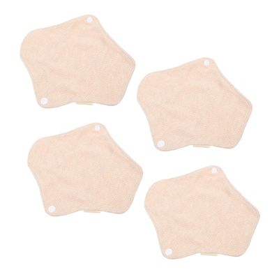VALICLUD 4PCS Washable Sanitary Napkin Pads Reusable Cotton Women Menstrual Pads Lightweight Panty Liners for Period Essentials