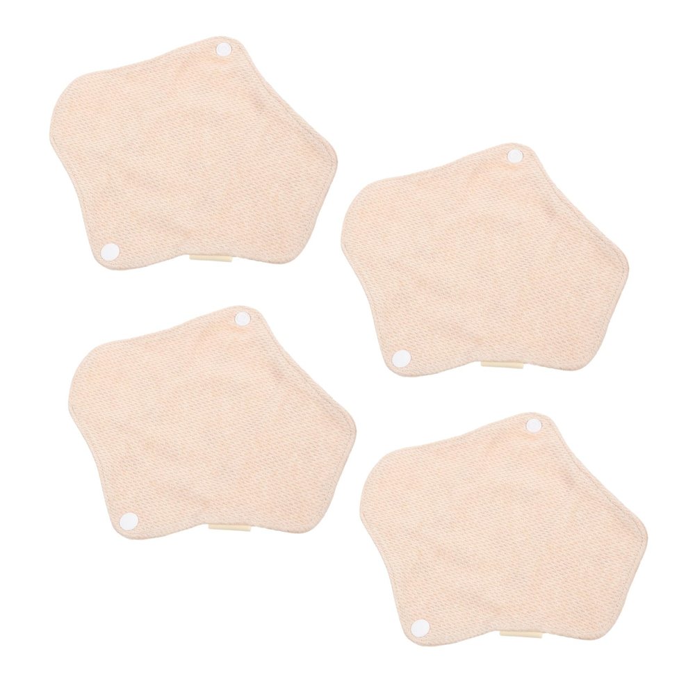 VALICLUD 4PCS Washable Sanitary Napkin Pads Reusable Cotton Women Menstrual Pads Lightweight Panty Liners for Period Essentials