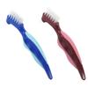 Beaupretty 2Pcs Denture Cleaning Brushes Double Sided Toothbrushes for Denture Care Supply with Bristles and Ergonomic Handles Easy to Carry and Use view 1