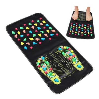 TOPPERFUN Comfortable Foot Massage Mat with Walking Stone Structure Durable Safe Material Foot Relaxation Massager for Home and Salon Use Relief Sole Massager Tool