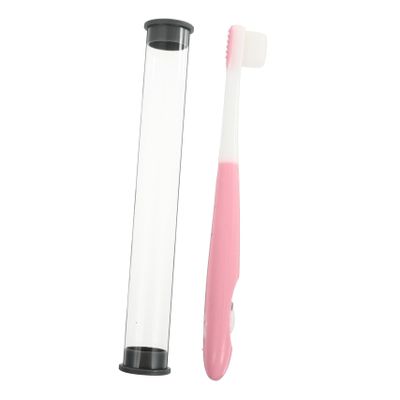 FRCOLOR Soft Bristle Toothbrush for Ages Ergonomic Non Slip Handle Ultra Fine Dense Bristles for Gentle Mouth Care and Teeth Cleaning Manual Cartoon Design with Bucket Pink Panda Theme