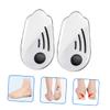 TOPPERFUN 2 Pairs Magnetic Gel Foot Support Pads Orthopedic Half Heel Insoles with Shock Absorption Soft Self Adhesive Shoe Cushions for Flat Feet and Leg Correction Suitable for Walking view 2