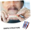 Baluue 2Pcs Double Sided Denture Toothbrush Travel Portable Denture Brushes for False Teeth Cleaning Material Oral Care Tool Gift view 4