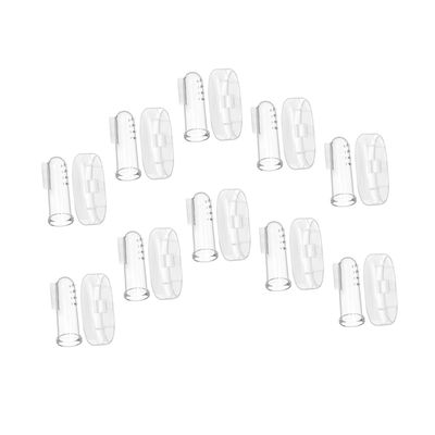 FOMIYES 10 Sets Finger Toothbrushes with Storage Cases Food Grade Silicone Soft Bristles Oral Accessories for Newborns Gentle Gum Massage and Plaque Prevention Safe Teething Training Kit