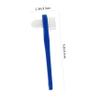 WRITWAA 2pcs Dual Head Denture Cleaning Shape False Teeth Brushes in White Blue Multi Tufted Heads with Non Slip Handles for Gentle Denture and Retainer Care view 2
