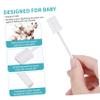 BUTIFULSIC 30Pcs Oral Cleaning Gauze Toothbrush with Long Handle Ergonomic Design for Newborn Tongue and Mouth Hygiene Care view 3