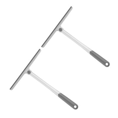 ROMISBABA 2pcs Rotating Window Wiper Cleaner Non Slip Bathroom Shower Squeegee for Tiles Mirrors Car Windshield Water Scraper Flexible Glass Wiper Tool