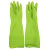 EXAOMBLE Long Kitchen Washing Gloves for Dishes Non Slip Protective Hand Covers with Extended Oil and Stain Resistant Household Cleaning Gloves Green view 1