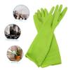 EXAOMBLE Long Kitchen Washing Gloves for Dishes Non Slip Protective Hand Covers with Extended Oil and Stain Resistant Household Cleaning Gloves Green view 2