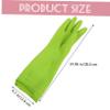 EXAOMBLE Long Kitchen Washing Gloves for Dishes Non Slip Protective Hand Covers with Extended Oil and Stain Resistant Household Cleaning Gloves Green view 3