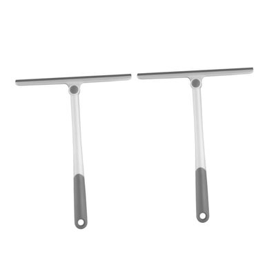 BEBEMOKO 2pcs Rotating Window Squeegee Shower Cleaner with Ergonomic Handle for Water Removal Glass and Car Windshield Wiper Multi Surface Cleaning Tool for Home and Vehicle Use