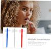OSOLADY 3Pcs Double Headed Denture Toothbrushes for Adults Ergonomic Small Braces Cleaning Brush in White Red Grip Teeth Clean Tool view 4