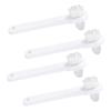 BELLIFFY 4 pcs Portable Denture Cleaning Toothbrushes with Double Heads Ergonomic Small Brush for Gentle Gum Care and Denture Cleaning Travel Friendly White view 1