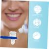 ERINGOGO 2pcs Dual Head Denture Cleaning Toothbrushes for False Teeth Care Double Sided Bristle Design with Large Multi Tufted and Angled Heads Non Slip Handle White Blue view 3