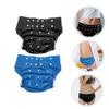 Holibanna 2Pcs Reusable Elderly Diaper with Adjustable Sticky Straps Leakproof Breathable Adult Urinal Pant for Home Use Soft Supple with Elasticated Legs Black Blue view 4
