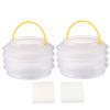 Folding Water Bucket 2Pcs 2L Plastic Portable Bucket for Travelling view 1