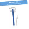 CONGARTENO 2pcs Double Head Denture Toothbrush Small Ergonomic Design Comfortable Handle Bristles for Deep Cleaning Partial Full Dentures Oral Blind Area Care view 2