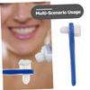 CONGARTENO 2pcs Double Head Denture Toothbrush Small Ergonomic Design Comfortable Handle Bristles for Deep Cleaning Partial Full Dentures Oral Blind Area Care view 3