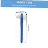 BELLIFFY 2pcs Double Head Denture Toothbrush with Small Ergonomic Heads for Deep Oral Cleaning Flexible Household Brush for Hard to Reach Areas Blue and Red Brushes view 2