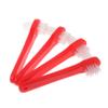 Garneck 4pcs Dual Head Denture Cleaning Brush Material Double Sided Design for Thorough Oral Care Portable Denture Toothbrushes for Adults Red view 1
