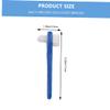 PartyKindom 2pcs Double Head Denture Toothbrush for Fake Teeth Care Small Ergonomic Handle with Firm Grip Oral Cleaner Brush for Deep Cleaning Dentures and Hard to Reach Areas Blue and Red view 2