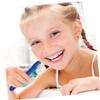 PartyKindom 2pcs Double Head Denture Toothbrush for Fake Teeth Care Small Ergonomic Handle with Firm Grip Oral Cleaner Brush for Deep Cleaning Dentures and Hard to Reach Areas Blue and Red view 4