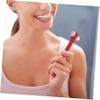 COOPHYA 3Pcs Double Sided Denture Toothbrushes for Adults Medium Hardness Bristles Small Head for Comfortable Cleaning Handle for Firm Grip Dental Care in White Red Blue view 3