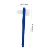 ADOCARN 3Pcs Small Double Sided Denture Toothbrush with Ergonomic Handle for Adults Comfortable Grip Dental Cleaning Brush for Hard to Reach Areas for Braces and Retainers White Red Blue view 2