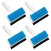 UKCOCO 4Pcs Double Sided Bathroom Cleaning Brushes Non Slip Handle Plastic Tile Scrubbers for Kitchen and Wall Grout Stain Removal Household Use view 1