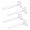 PartyKindom 4 pcs Portable Dual Heads Denture Cleaning Brush Lightweight Small Toothbrush for False Teeth Care Ergonomic Design Plastic Material Easy Carry view 1