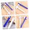 PartyKindom 4 pcs Portable Dual Heads Denture Cleaning Brush Lightweight Small Toothbrush for False Teeth Care Ergonomic Design Plastic Material Easy Carry view 2
