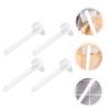 PartyKindom 4 pcs Portable Dual Heads Denture Cleaning Brush Lightweight Small Toothbrush for False Teeth Care Ergonomic Design Plastic Material Easy Carry view 3
