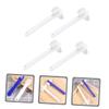 PartyKindom 4 pcs Portable Dual Heads Denture Cleaning Brush Lightweight Small Toothbrush for False Teeth Care Ergonomic Design Plastic Material Easy Carry view 4