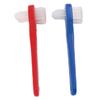 Healeved 2pcs Small Double Head Denture Toothbrush for Efficient Oral Cleaning Firm Grip Angled Heads for Partial and Full False Teeth Red view 1