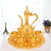Exquisite Turkish Tea Set with Pot and 6 Cups - High-End Luxury Interior Decoration, Multi-functional for Tea, Coffee, and Wine view 2