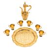 Exquisite Turkish Tea Set with Pot and 6 Cups - High-End Luxury Interior Decoration, Multi-functional for Tea, Coffee, and Wine view 3