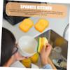 TOYZFRIENDY Thick Toast Shaped Kitchen Sponge Reusable Dish Scrubber Pad Cute Cartoon Wood Pulp Cleaning Sponge for Pans Tables and Multi Surface Household Use view 3