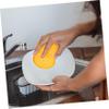 TOYZFRIENDY Thick Toast Shaped Kitchen Sponge Reusable Dish Scrubber Pad Cute Cartoon Wood Pulp Cleaning Sponge for Pans Tables and Multi Surface Household Use view 4