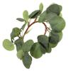 Cabilock Artificial Greenery Leaf Candle Ring with Bright Berries Faux Eucalyptus Wreath for Wedding Party Home Table Decoration Unique Desktop Candle Accent view 1