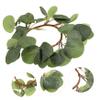 Cabilock Artificial Greenery Leaf Candle Ring with Bright Berries Faux Eucalyptus Wreath for Wedding Party Home Table Decoration Unique Desktop Candle Accent view 3