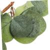Cabilock Artificial Greenery Leaf Candle Ring with Bright Berries Faux Eucalyptus Wreath for Wedding Party Home Table Decoration Unique Desktop Candle Accent view 4