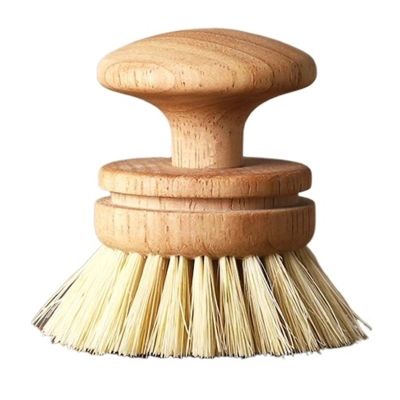 LKHFOAQM Natural Horse Hair Tableware Brush, Environmentally Friendly Sisal Pot and Bowl Brush for Kitchen(Horse hair-L)