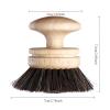 LKHFOAQM Natural Horse Hair Tableware Brush, Environmentally Friendly Sisal Pot and Bowl Brush for Kitchen(Horse hair-L) view 2
