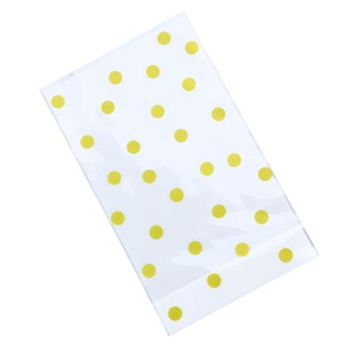 SOLUSTRE 100pcs Luxury Gold Dot Gift Bags Decorative Vertical Treat Party Favor Bags Paper for Women and Events